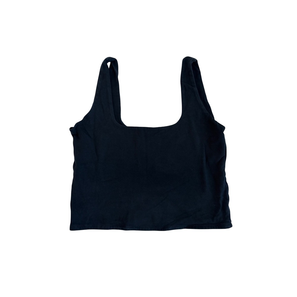 Abercrombie & Fitch Womens Black Square Neck Cropped Tank Top Size L